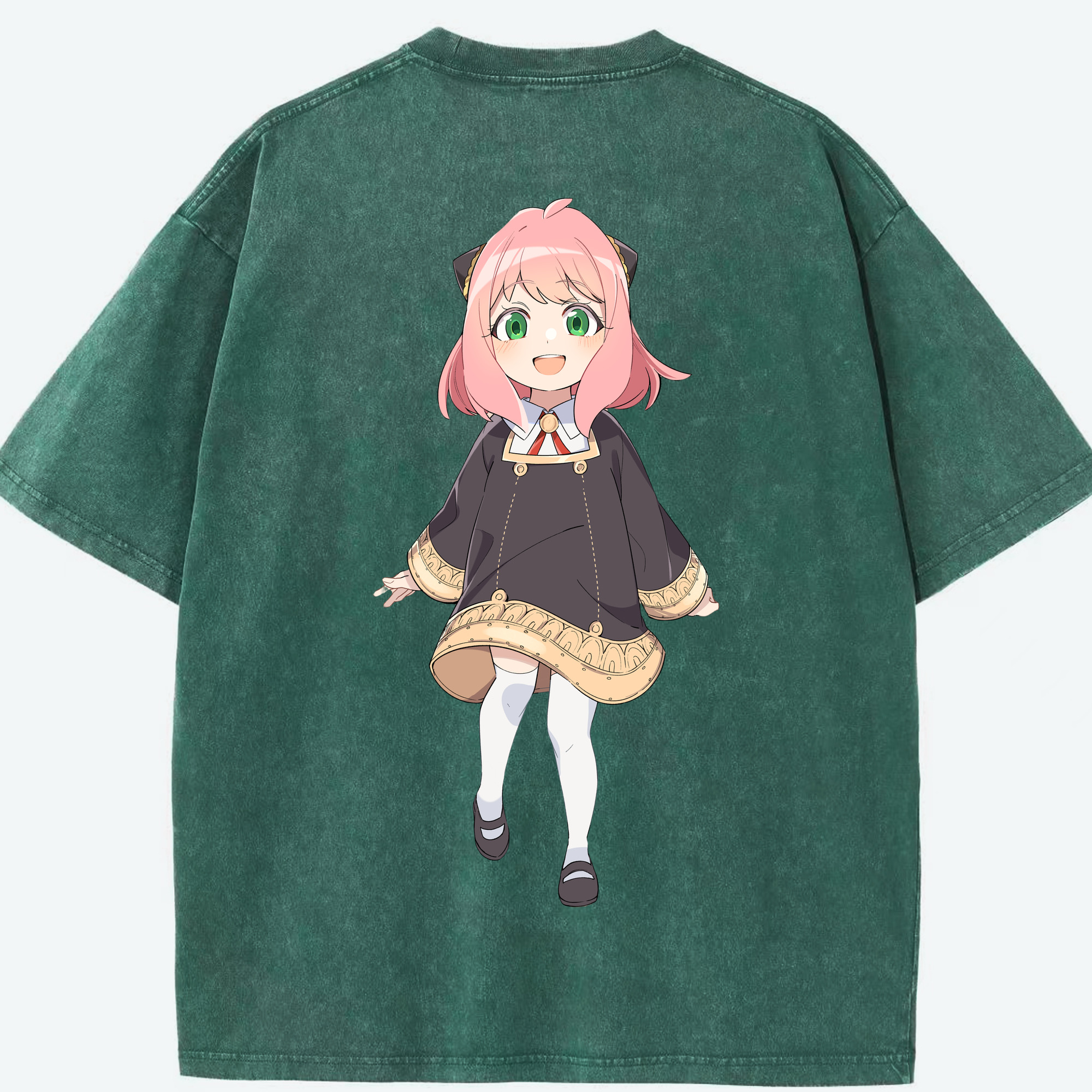 （画像用） SPY×FAMILY间谍家家酒 綿100% ヴィンテージ風 半袖Tシャツ（背面プリント）